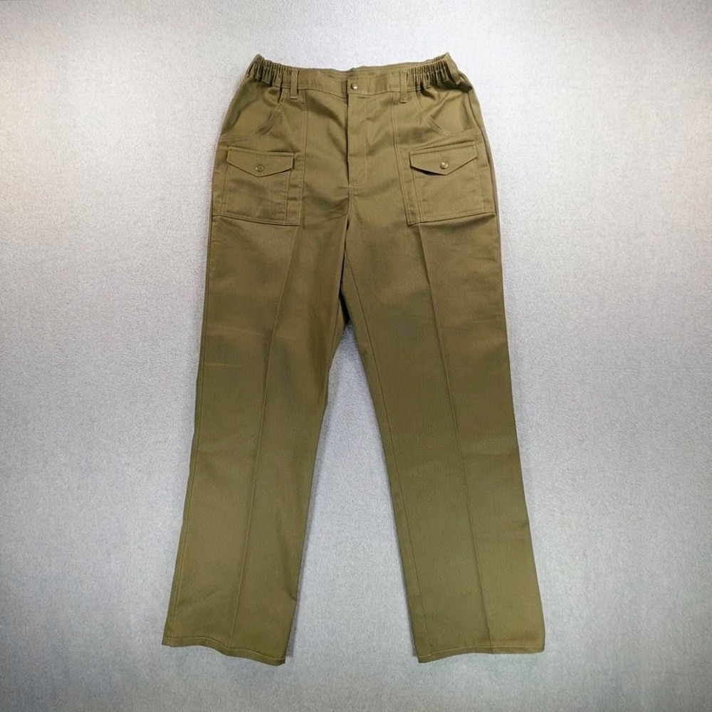 Vintage Boy Scouts of America Olive Green Cargo Pants Mens 36 Straight Leg Twill